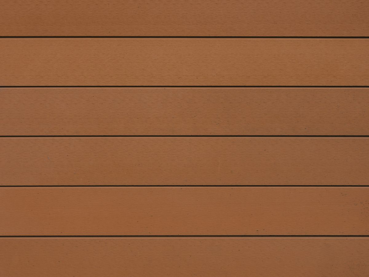 Modern horizontal wood slat fence with clean lines
